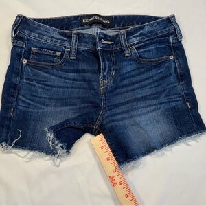 Express Dark Blue Denim Jean Shorts